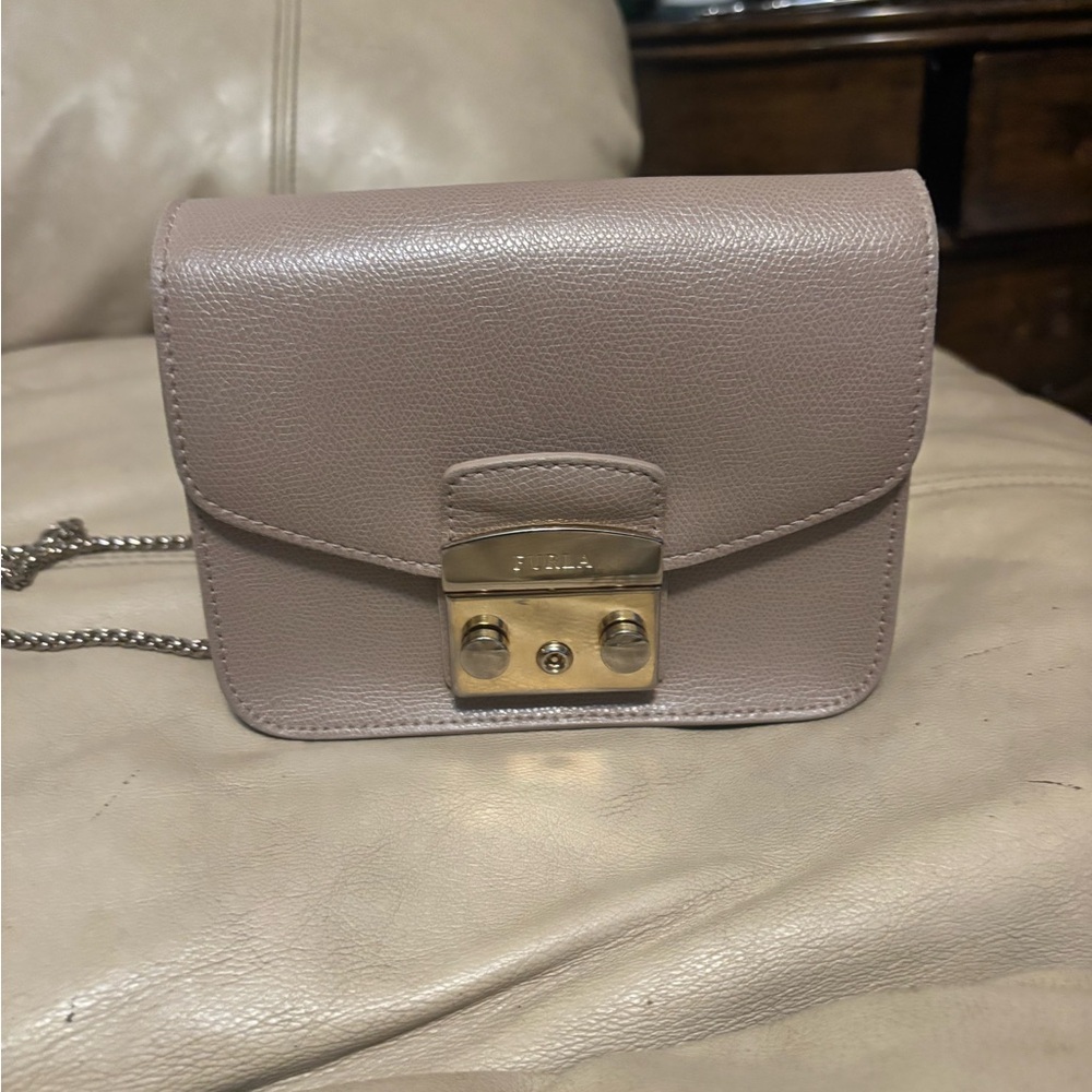 Furla mini metropolis bag in gray